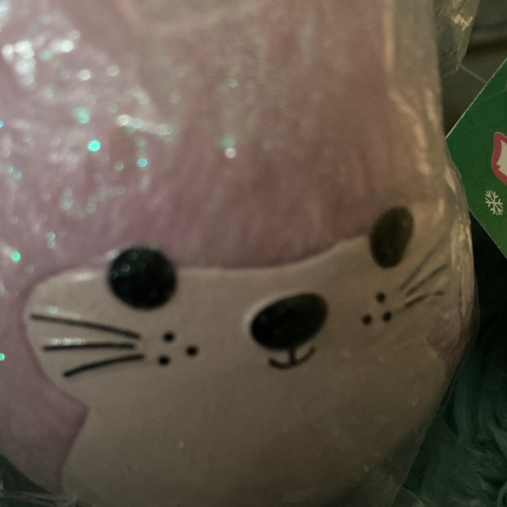 Squishmallows Fuzz A Mallows pink chinchilla ornament - Picture 3 of 7